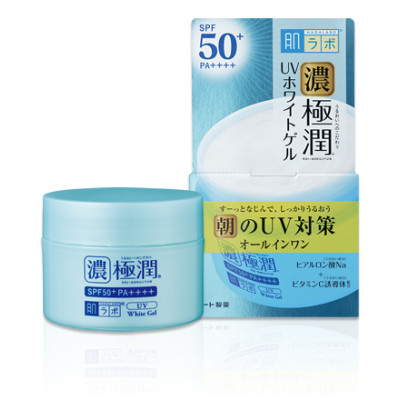 Hada Labo Koi-Gokujyun UV White Gel SPF50+  Сонцезахисний гіалуронової гель для обличчя