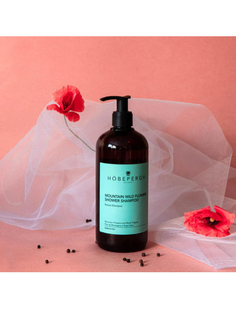 HöbePergh Mountain Wild Flowers Shower Shampoo Шампунь-душ для волос с дикими горными цветами и черным перцем