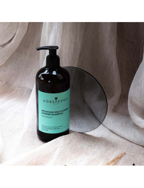 HöbePergh Mountain Wild Flowers Shower Shampoo Шампунь-душ для волос с дикими горными цветами и черным перцем