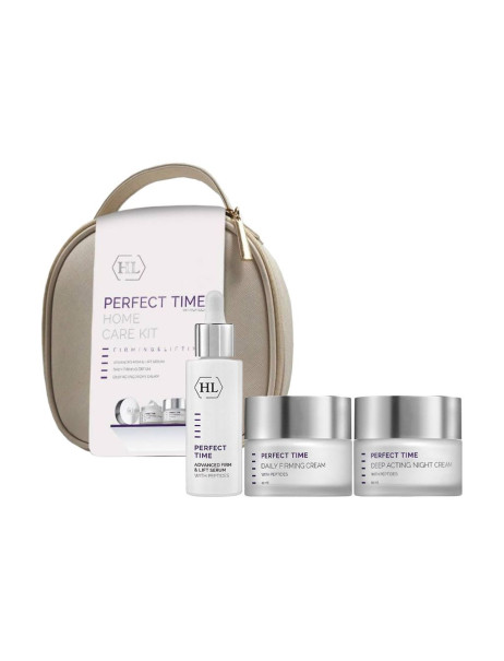 Holy Land Perfect Time Home Care Kit Святковий набір для зміцнення та ліфтингу шкіри з косметичкою