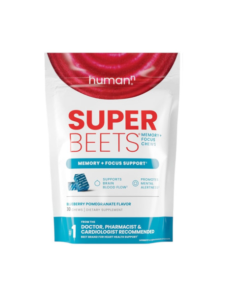 Human N SuperBeets Memory & Focus Chews 30 Т Диетическая добавка СуперБитс Мемори & Фокус №30 жевательных табл.
