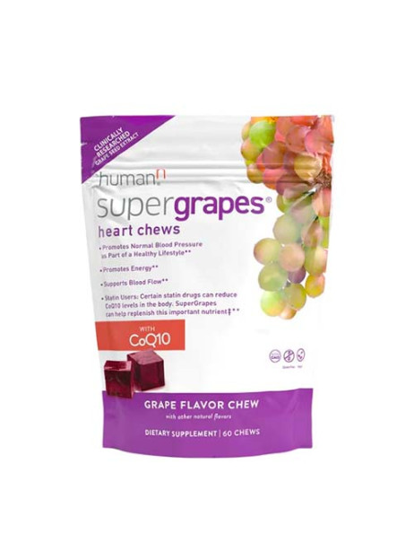 Human N SuperGrapes Heart Chews With CoQ10 60 Т Дієтична добавка СуперГрейпс Харт CoQ10 №60 жувальних табл.