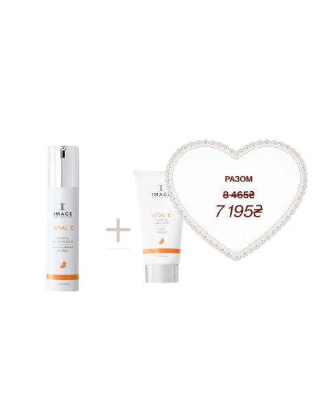 Image Skincare Vital C Hydrating Anti-Aging Serum Омолоджуюча сироватка з вітаміном С & Hydrating Water Burst Інтенсивний зволожуючий бустер