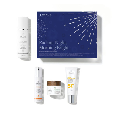 Image Skincare Radiant Night, Morning Bright Ageless Total Facial Cleanser Gift Set Лімітований подарунковий набір Сяюча ніч, світлий ранок Очищуючий гель з АНА
