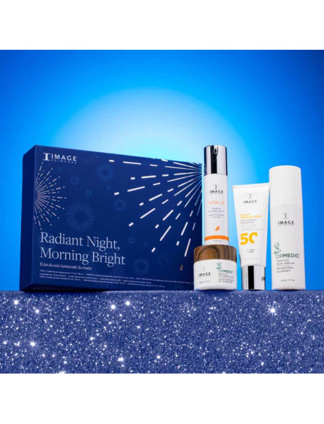 Image Skincare Radiant Night, Morning Bright Ormedic Balancing Facial Cleanser Gift Set Лімітований подарунковий набір Сяюча ніч, світлий ранок Очищающий гель з алое