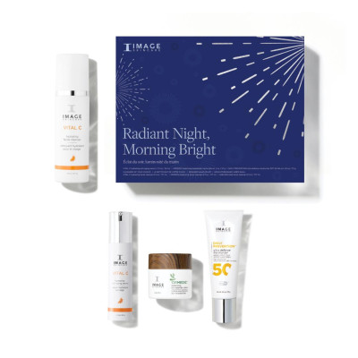 Image Skincare Radiant Night, Morning Bright Vital C Hydrating Facial Cleanser Gift Set Лімітований подарунковий набір Сяюча ніч, світлий ранок Очищуюче молочко з вітаміном С