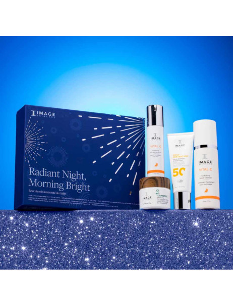 Image Skincare Radiant Night, Morning Bright Vital C Hydrating Facial Cleanser Gift Set Лімітований подарунковий набір Сяюча ніч, світлий ранок Очищуюче молочко з вітаміном С