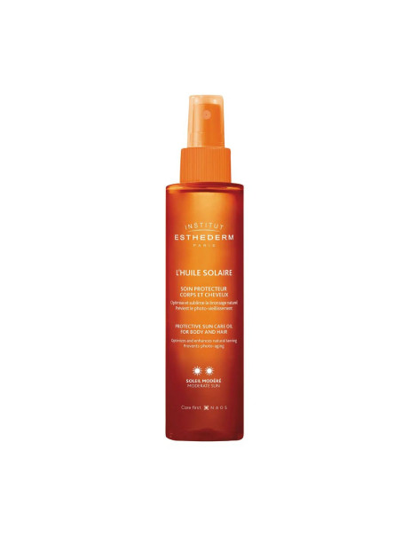Institut Esthederm Sun Oil Sun Care Oil Moderate Sun Спрей для тіла і волосся при помірному сонці
