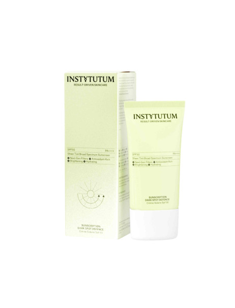 Instytutum Sunscription Dark Spot Defence SPF50 Next-Gen Сонцезахисний крем проти пігментних плям 3-в-1 для УФ-захисту, освітлення та догляду за шкірою