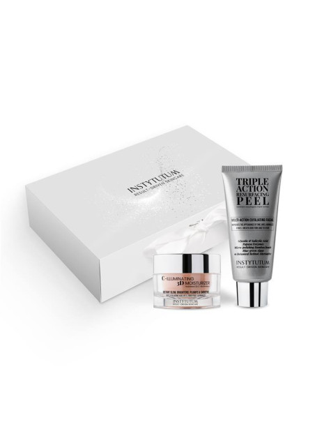Instytutum Triple Peel + C-Illuminating Set Набір для глянцевої шкіри