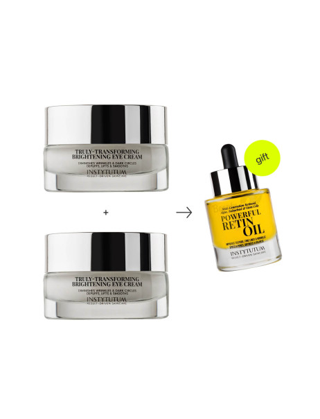 Instytutum 2х Truly-Transforming Brightening Eye Cream Крем-лифтинг для век с осветляющим эффектом & Powerful RetinOil Концентрированное масло с ретинолом в подарок