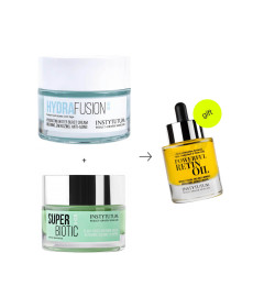 Instytutum HydraFusion 4D Hydrating Water Burst Cream & Super Biotic Plant-Based Ceramide Cream & Powerful RetinOil Концентрована олія з ретинолом в подарунок - Написати відгук