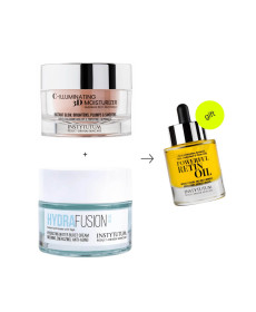Instytutum C-Illuminating 3D Moisturizer & HydraFusion 4D Hydrating Water Burst Cream & Powerful RetinOil Концентрована олія з ретинолом в подарунок - Написати відгук