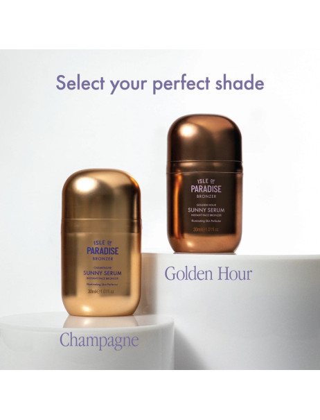 Isle of Paradise Sunny Serum Instant Face Bronzer Medium Golden Hour Бронзирующая сыворотка для лица, оттенок Medium, Golden Hour
