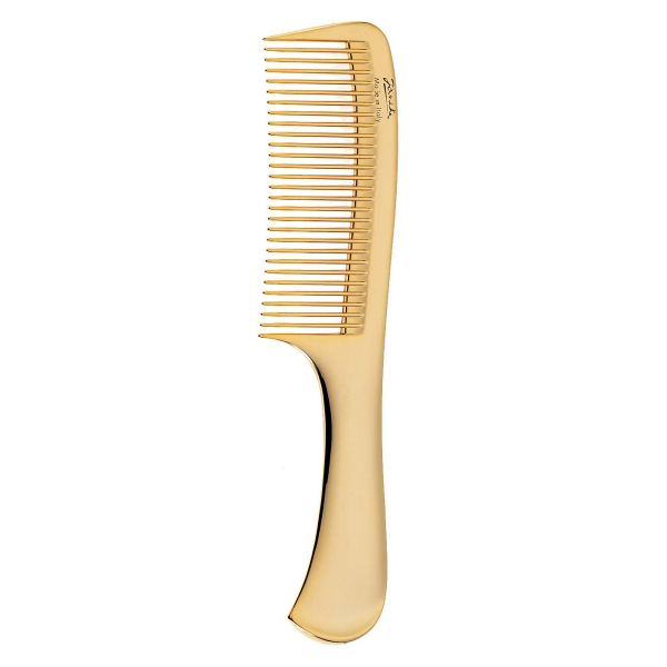 Janeke Gold Line Wide-Teeth Comb With Handle Гребінець Золотистий