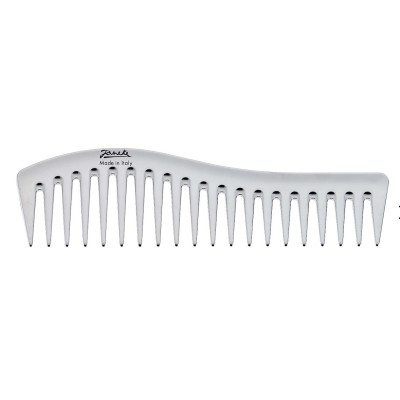 Janeke Chromium Line Wavy Comb Гребень для волос Серебристый