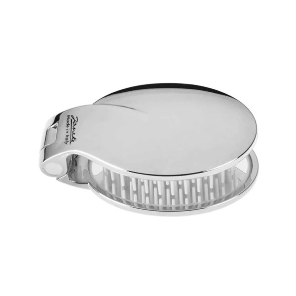 Janeke Silver Folding Hair-Brush With Mirror Гребінець для волосся з дзеркальцем Сріблястий