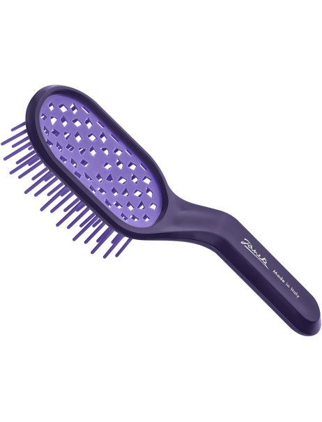 Janeke Curvy Vented Hairbrush Mini Purple Щетка для волос мини фиолетовая
