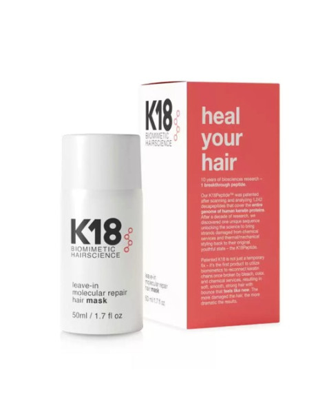 K18 Hair Biomimetic Hairscience Leave-in Molecular Repair Hair Mask Несмывающаяся маска для молекулярного восстановления волос
