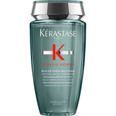 Kerastase Genesis Homme Bain de Force Quotidien Щоденний очищуючий шампунь-ванна для укріплення ослабленого тонкого волосся чоловіків