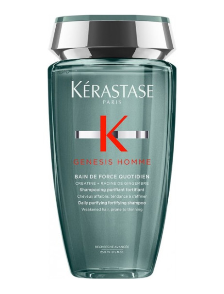 Kerastase Genesis Homme Bain de Force Quotidien Щоденний очищуючий шампунь-ванна для укріплення ослабленого тонкого волосся чоловіків