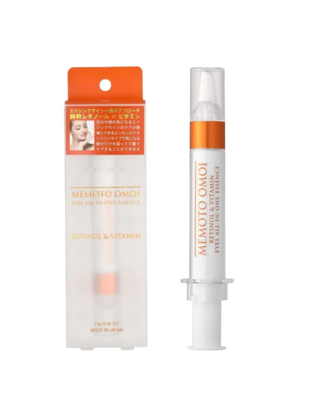 KOR JAPAN Memoto Omoi Retinol & Vitamin Eyes Essence Сыворотка для зоны вокруг глаз с ретинолом и витаминами