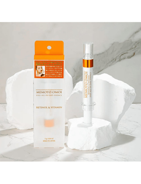 KOR JAPAN Memoto Omoi Retinol & Vitamin Eyes Essence Сыворотка для зоны вокруг глаз с ретинолом и витаминами