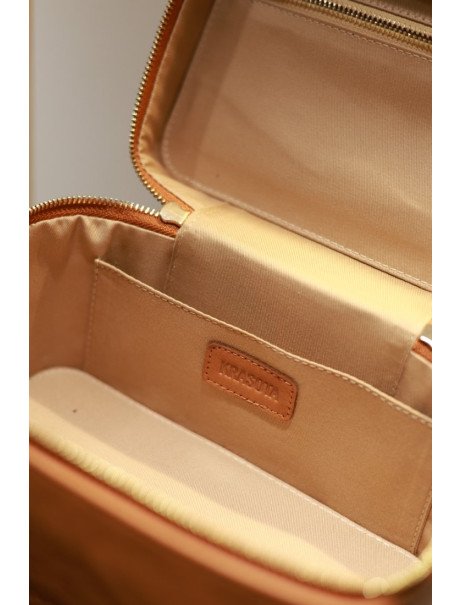 Krasota Cosmetic Bag Brown Лимитированная брендовая косметичка коричневого цвета