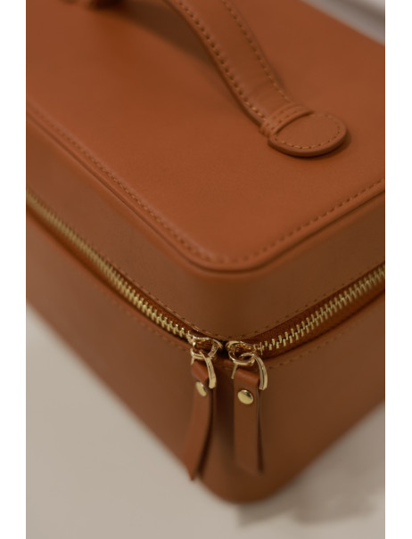 Krasota Cosmetic Bag Brown Лимитированная брендовая косметичка коричневого цвета