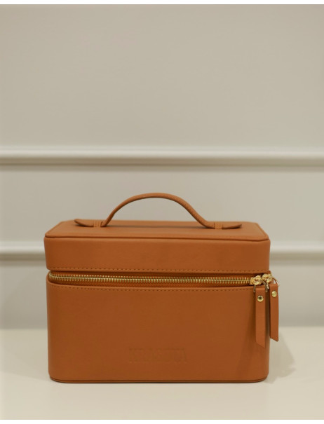 Krasota Cosmetic Bag Brown Лимитированная брендовая косметичка коричневого цвета