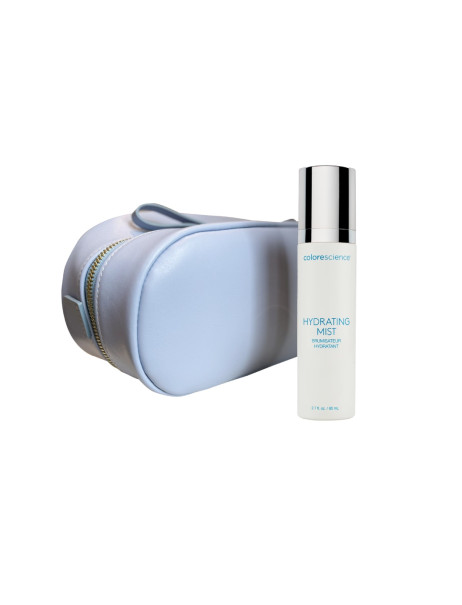 Krasota Spring Beauty Set limited edition (голубая косметичка KRASOTA + мист для лица Colorescience Hydrating Mist)