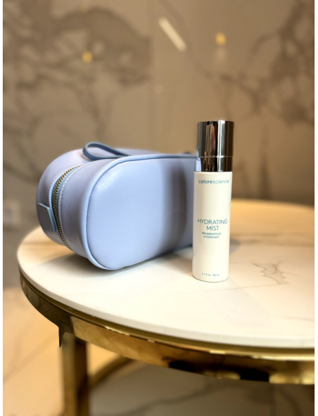 Krasota Spring Beauty Set limited edition (голубая косметичка KRASOTA + мист для лица Colorescience Hydrating Mist)