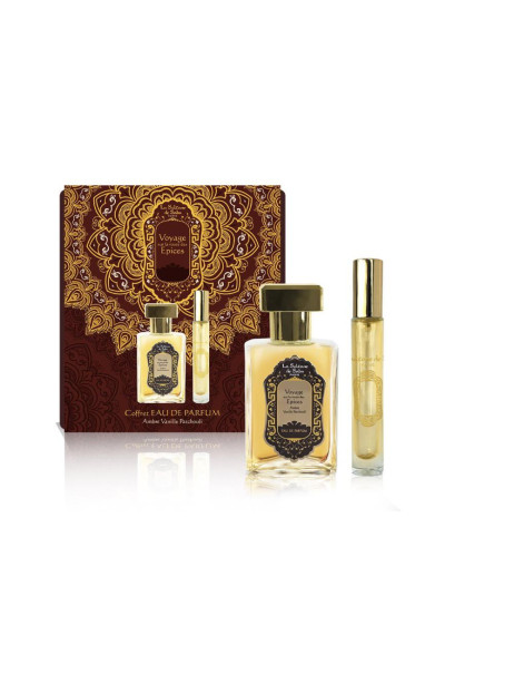 La Sultane De Saba Epices Ayurvedic Amber Vanilla Patchouli Coffret Eau de Parfum Парфумована вода і флакон для парфумів