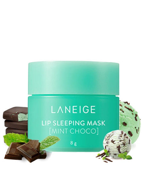 Laneige Lip Sleeping Mask Mint Choco Ночная восстанавливающая маска для губ с ментолом и шоколадом