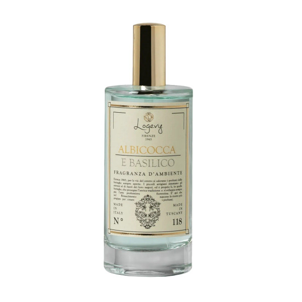 Logevy Firenze Albicocca e Basilico Eco-Spray Інтер'єрні духи, Абрикос & Базилік