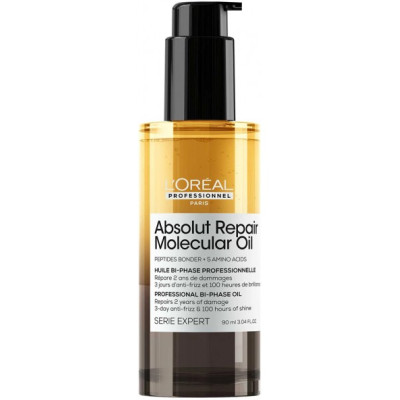 L’Oréal Professionnel Serie Expert Absolut Repair Molecular Bi-Phase Oil Профессиональное двухфазное масло для молекулярного восстановления структуры поврежденных волос