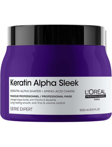L’Oréal Professionnel Serie Expert Keratin Alpha Sleek Mask Профессиональная маска для гладкости и контроля пушистости волос