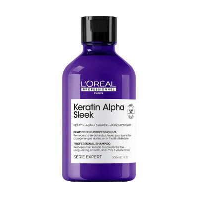 L’Oréal Professionnel Serie Expert Keratin Alpha Sleek Shampoo Профессиональный безсульфатный шампунь для гладкости и контроля пушистости волос