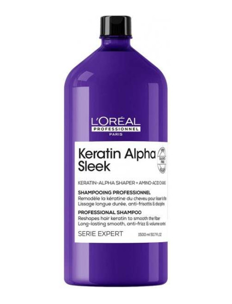 L’Oréal Professionnel Serie Expert Keratin Alpha Sleek Shampoo Професійний безсульфатний шампунь для гладкості та контролю пухнастості волосся