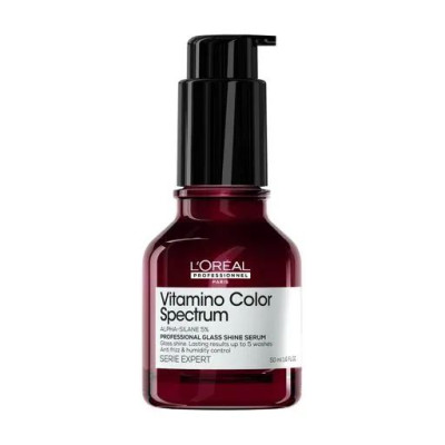 L’Oréal Professionnel Vitamino Color Spectrum Glass Shine Serum Несмывающаяся сыворотка для сияющего блеска и сохранения 5 измерений цветового спектра после окрашивания волос
