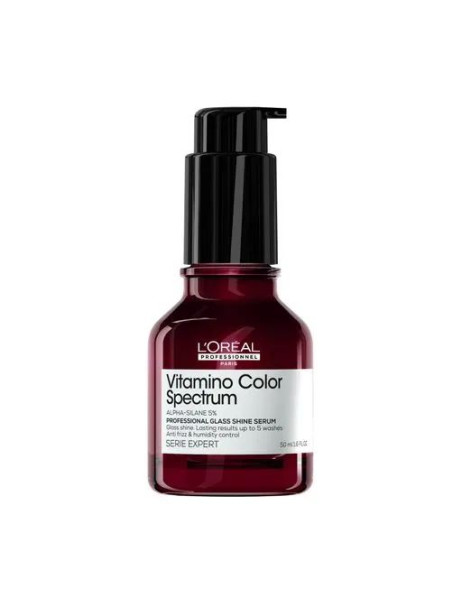 L’Oréal Professionnel Vitamino Color Spectrum Glass Shine Serum Незмивна сироватка для сяючого блиску та збереження 5 вимірів колірного спектру після фарбування волосся