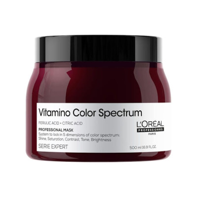 L’Oréal Professionnel Vitamino Color Spectrum Mask Маска для сияющего блеска и сохранения 5 измерений цветового спектра после окрашивания волос
