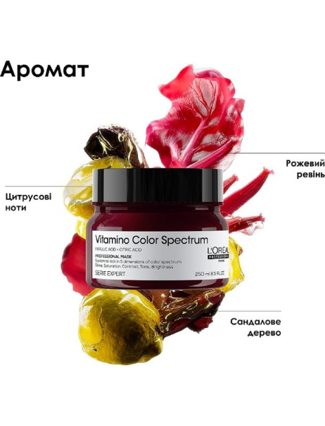 L’Oréal Professionnel Vitamino Color Spectrum Mask Маска для сяючого блиску та збереження 5 вимірів колірного спектру після фарбування волосся