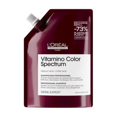 L’Oréal Professionnel Vitamino Color Spectrum Shampoo Шампунь для сияющего блеска и сохранения 5 измерений цветового спектра после окрашивания волос, рефил