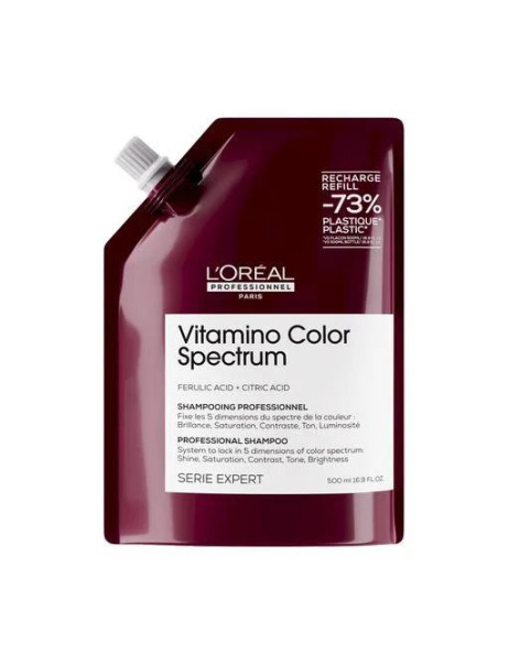 L’Oréal Professionnel Vitamino Color Spectrum Shampoo Шампунь для сяючого блиску та збереження 5 вимірів колірного спектру після фарбування волосся, рефіл