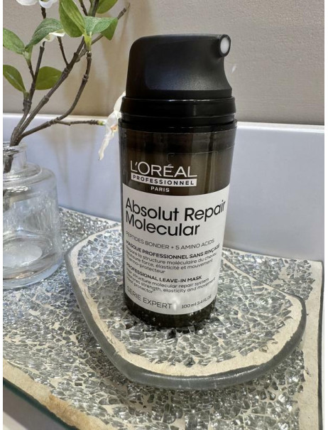 L’Oréal Professionnel Serie Expert Absolut Repair Molecular Leave-In Mask Професійна незмивна багатофункціональна маска для молекулярного відновлення структури пошкодженого волосся