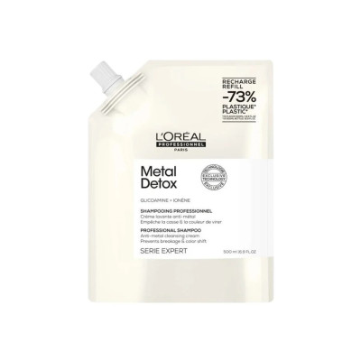 L’Oréal Professionnel Metal Detox Anti-metal Cleansing Cream Shampoo Refill Профессиональный очищающий шампунь против металлических накоплений в волосах после окрашивания или осветления (рефилл)