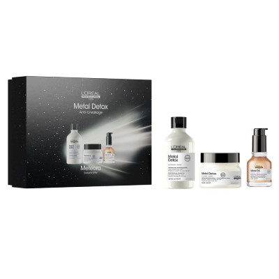 L’Oréal Professionnel Meteora 2025 Metal Detox Kit 2 Подарочный набор против металлических накоплений в волосах с маслом