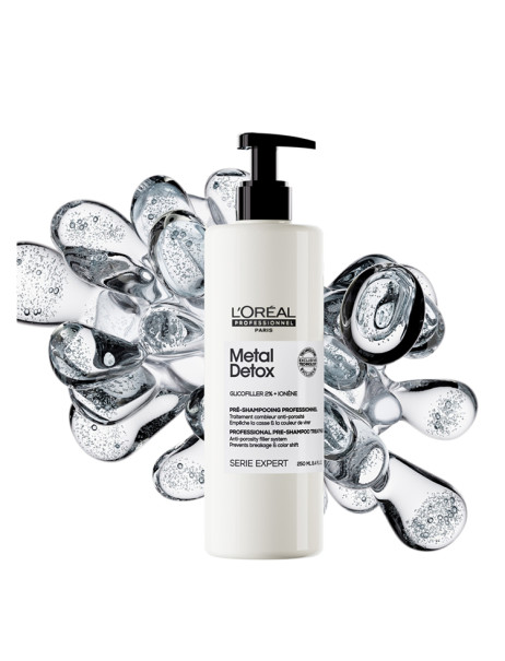 L’Oréal Professionnel Serie Expert Metal Detox Професійний пре-шампунь-догляд для зменшення пористості та запобігання ламкості та небажаної зміни кольору