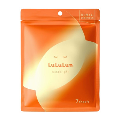 LULULUN Face Mask Aura Bright Тканинна маска проти тьмяності шкіри з вітаміном С та глутатіоном